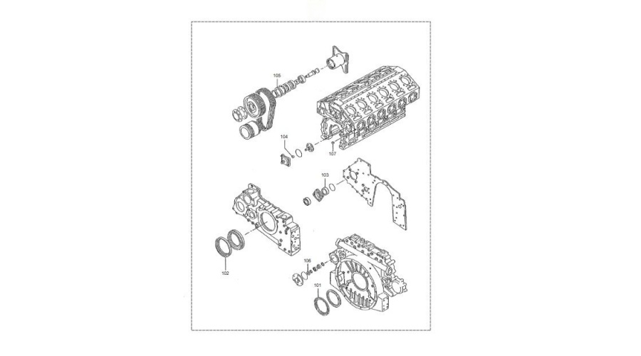 35B94-00201 Oil Pump Repair Kit Seal Crankshaft Suit for Mitsubishi Marine S12H Diesel Engine Spare Parts Generator
